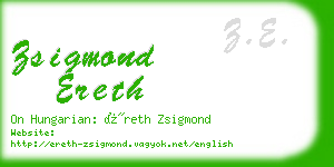 zsigmond ereth business card